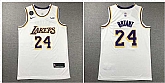 Lakers 24 Kobe Bryant White Nike KB Patch Swingman Jersey,baseball caps,new era cap wholesale,wholesale hats
